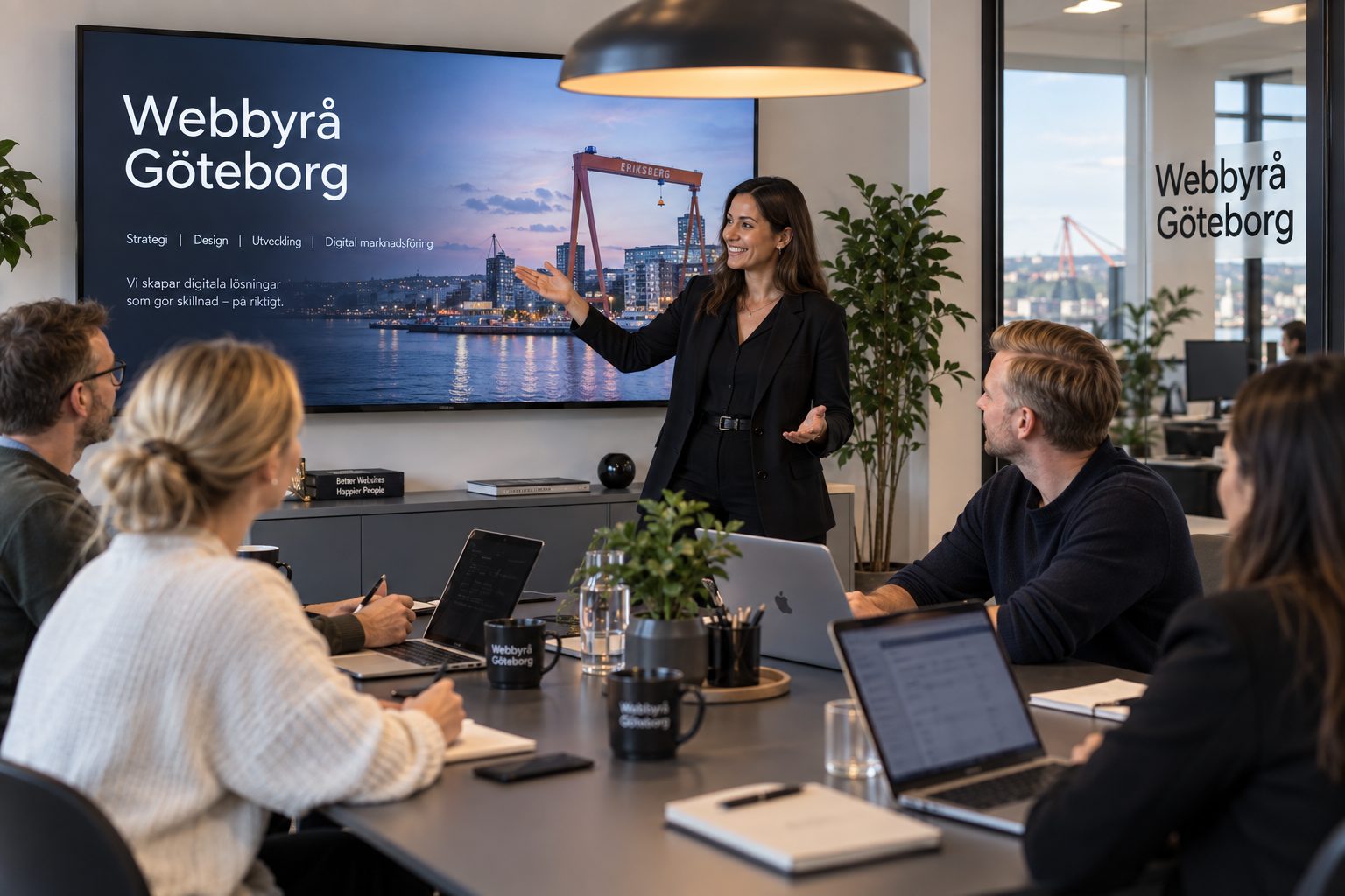 Presentation pa mote hos webbyra i Goteborg